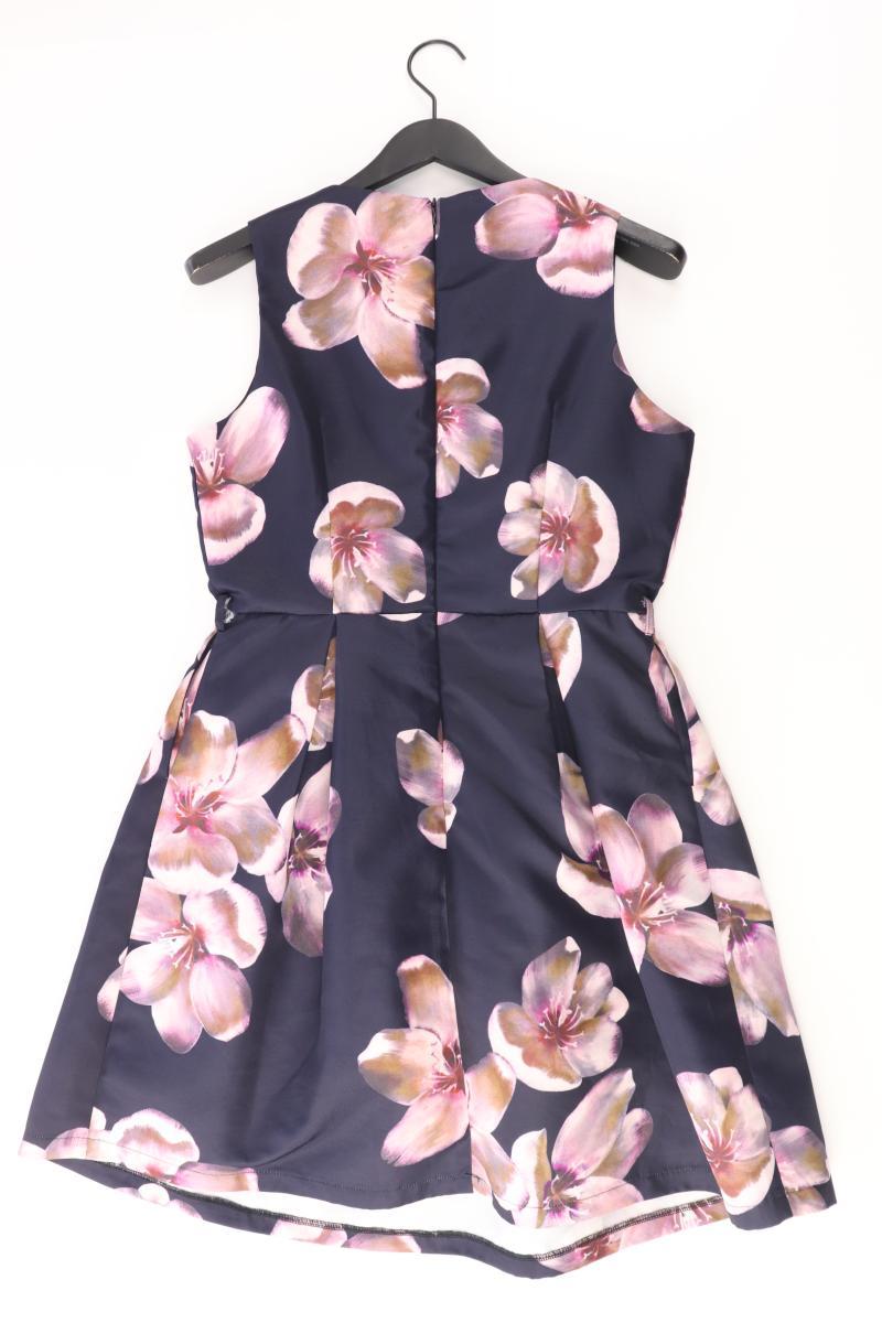 Smashed Lemons Etuikleid Gr. 40 mit Blumenmuster Ärmellos blau aus Polyester