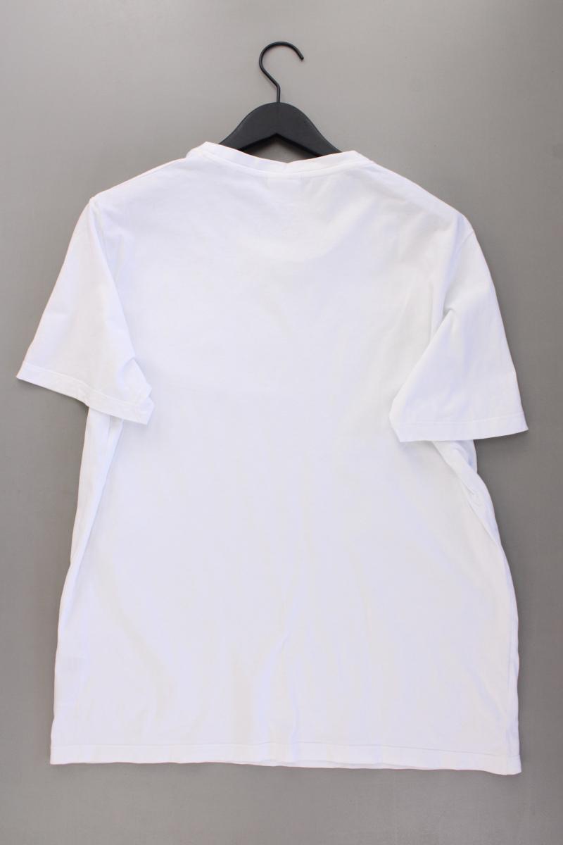 s.Oliver T-Shirt für Herren Gr. XL Kurzarm weiß aus Baumwolle