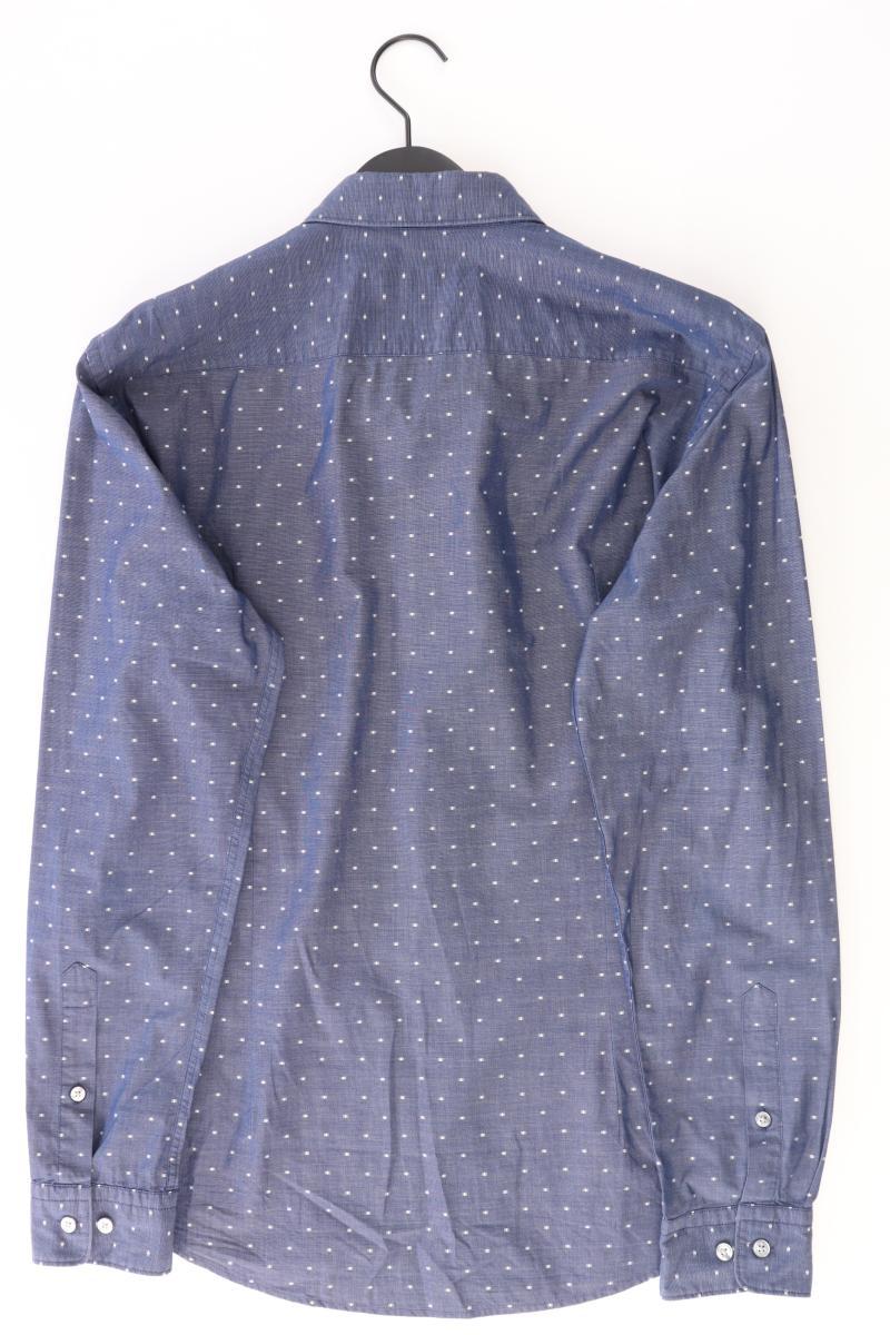 BOSS by Hugo Boss Langarmhemd für Herren Gr. L gepunktet blau