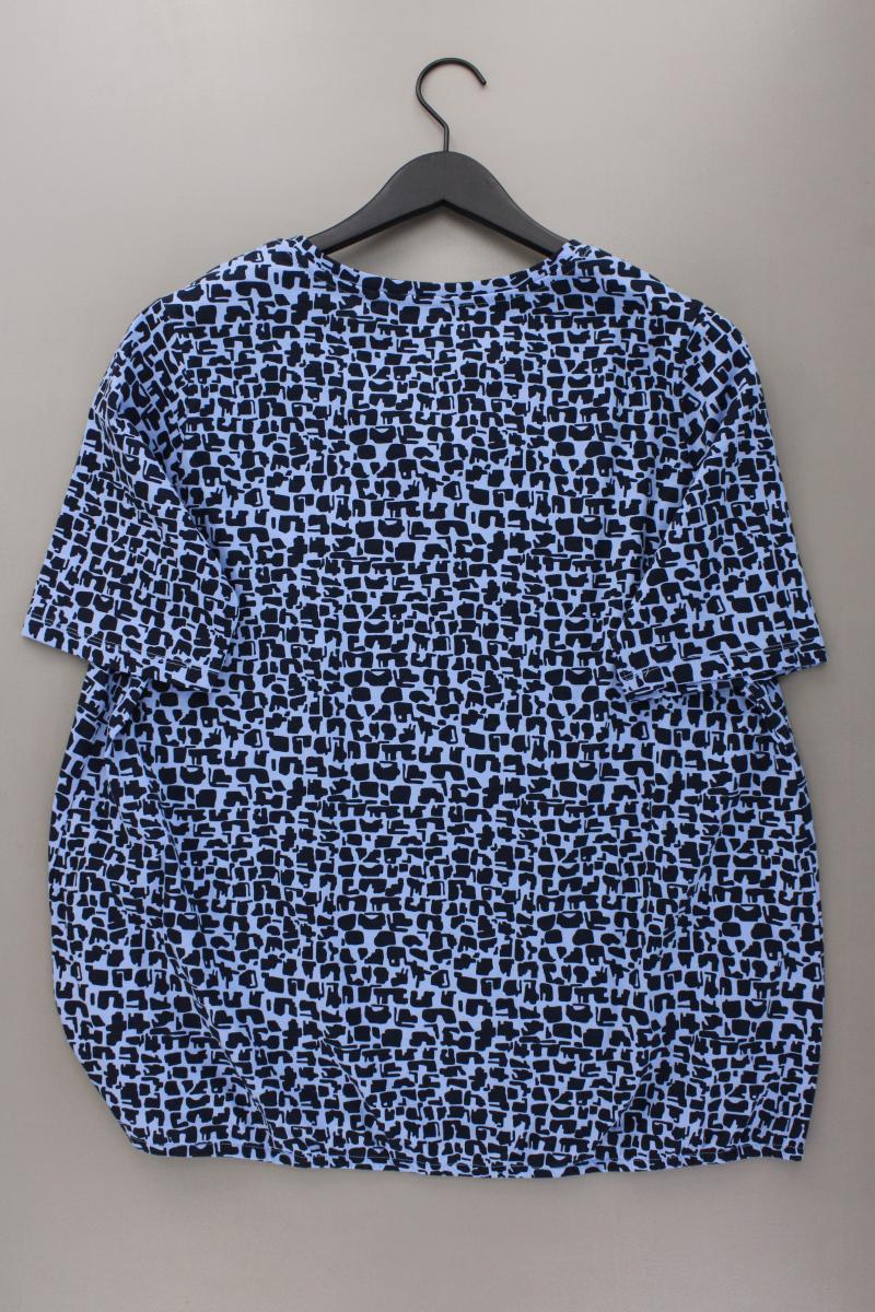 Steilmann Printshirt Gr. 48/50 neu mit Etikett Kurzarm blau aus Baumwolle