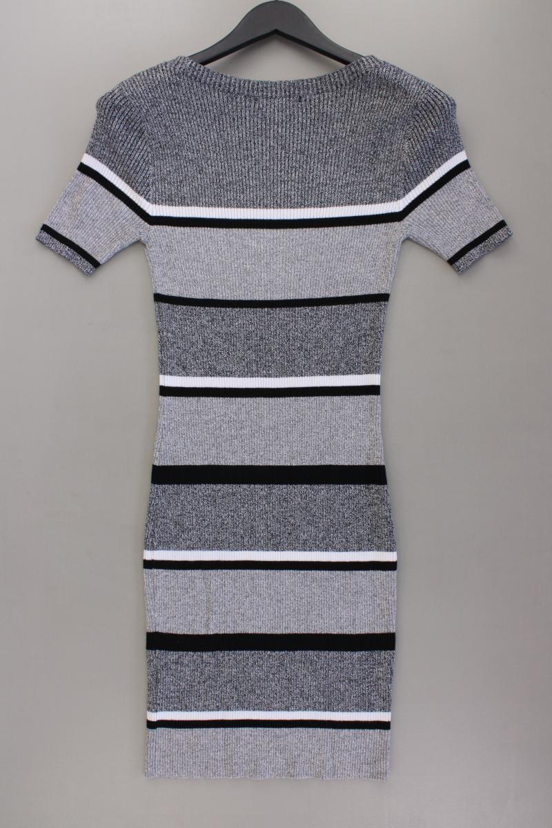 AJC Fashion Strickkleid Gr. 36 gestreift neuwertig Kurzarm grau aus Viskose