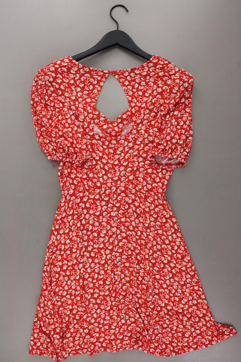 Vivance Jerseykleid Gr. 38 mit Blumenmuster Kurzarm rot aus Viskose