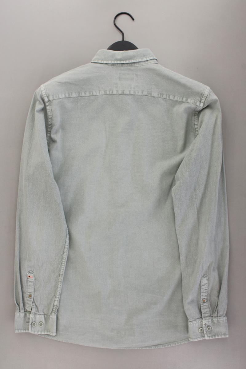 Emilio Adani Langarmhemd für Herren Gr. Hemdgröße 39/40 grün aus Baumwolle