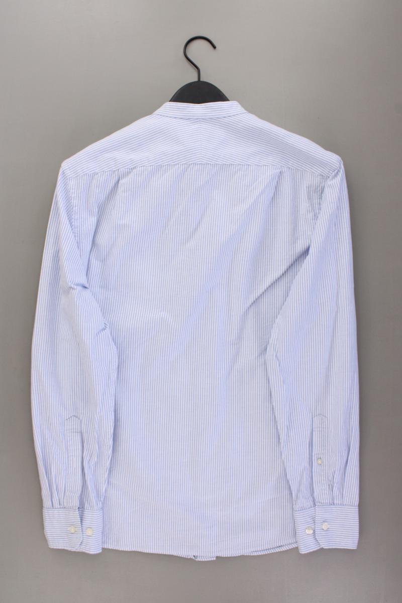 CHARLES TYRWHITT Langarmhemd für Herren Gr. M gestreift blau aus Baumwolle