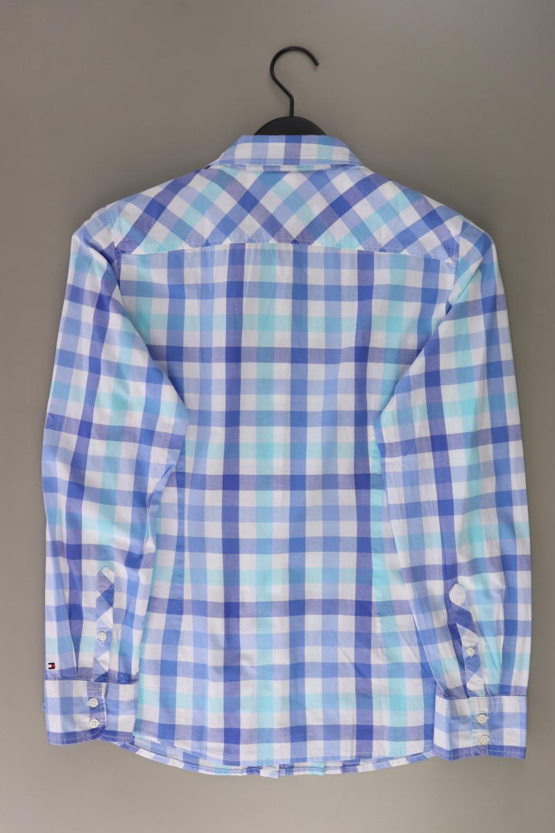 Tommy Hilfiger Karobluse Gr. L kariert Langarm blau