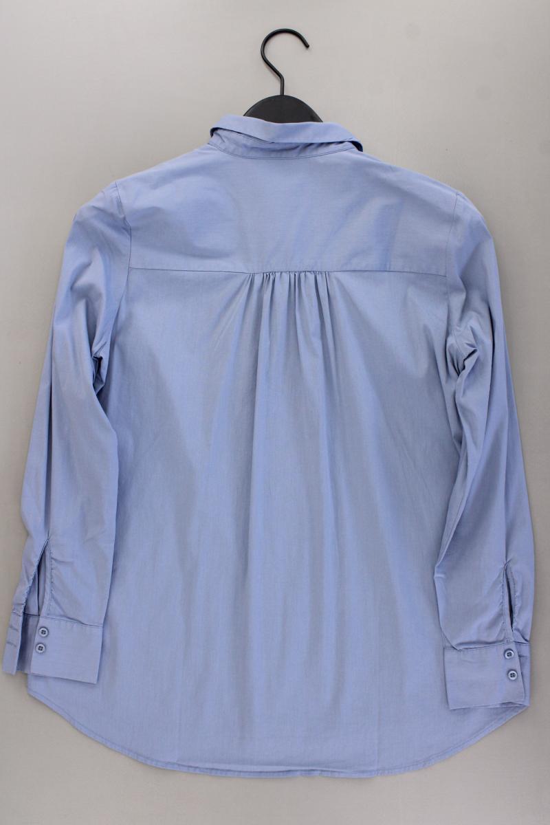 More&More Langarmbluse Gr. 38 blau aus Baumwolle