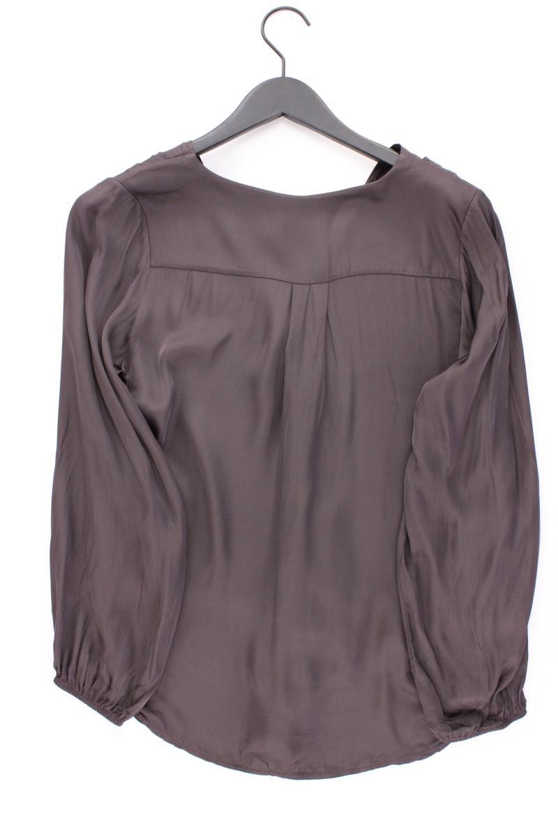 Garconne Wickelbluse mit Seide Gr. S/M Langarm braun aus Viskose
