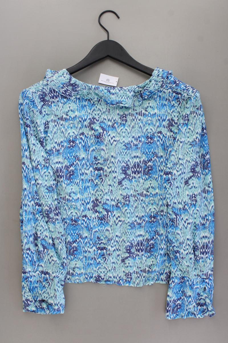 Zara Langarmbluse Gr. XL blau aus Viskose