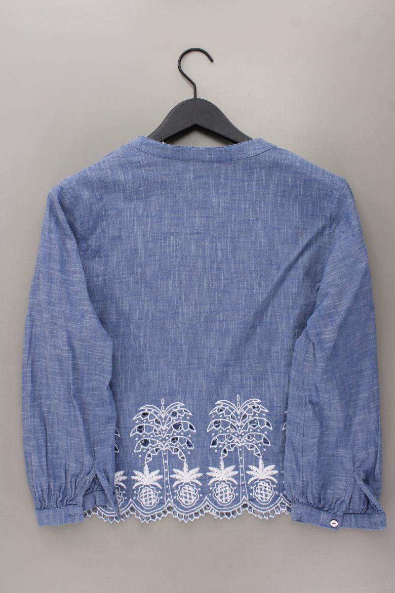 mercer&madison Regular Bluse Gr. 40 3/4 Ärmel blau aus Baumwolle