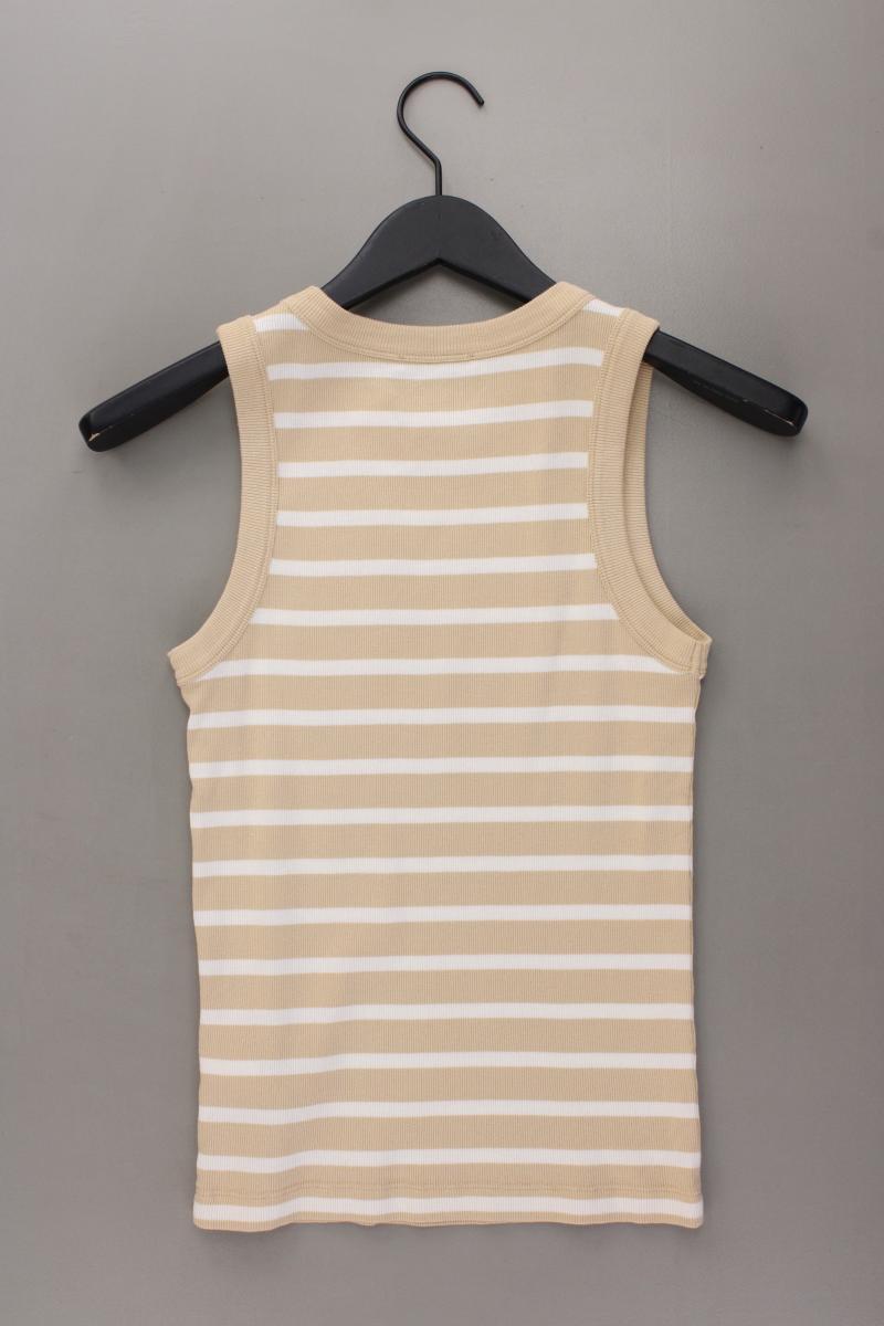 Drykorn Trägertop Gr. S gestreift neuwertig creme aus Baumwolle