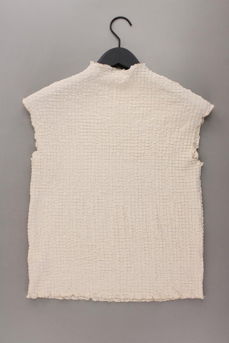 s.Oliver Kurzarmbluse Gr. 36 creme aus Polyester