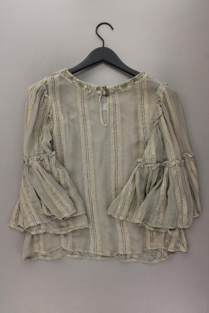 NKN Nekane Chiffonbluse Gr. S neu mit Etikett 3/4 Ärmel grün aus Viskose