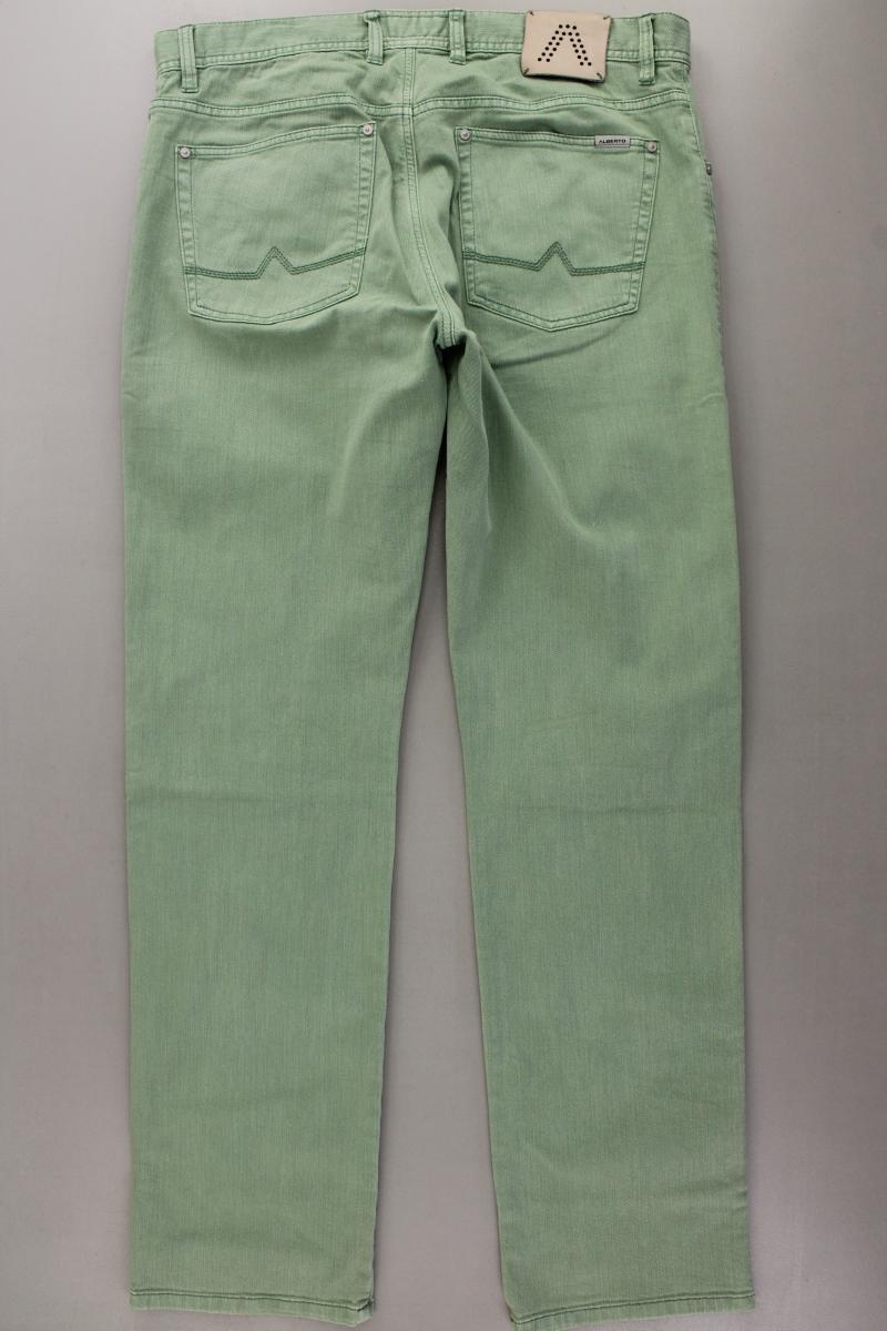 Alberto Straight Jeans für Herren Gr. W36/L34 Modell Stone grün aus Baumwolle