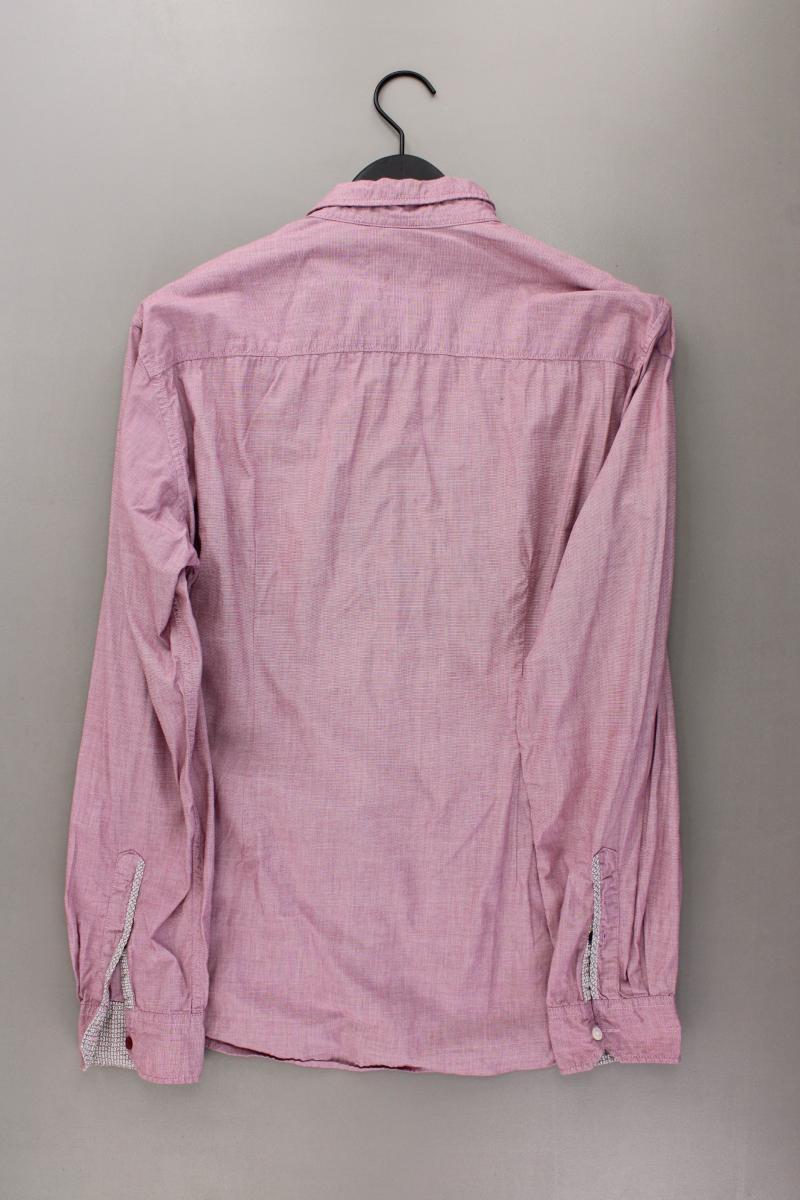 s.Oliver Langarmhemd für Herren Gr. L rot aus Baumwolle