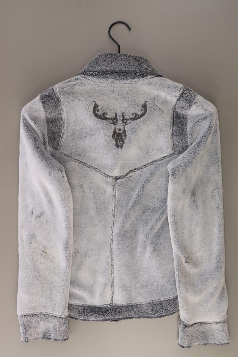 Simclan Strickjacke Gr. 38 Langarm grau aus Polyester