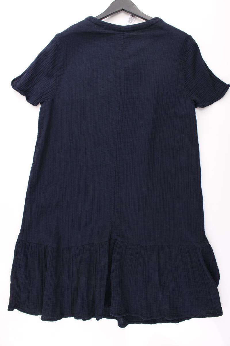 Tom Tailor Kurzarmkleid Gr. 48 blau aus Baumwolle