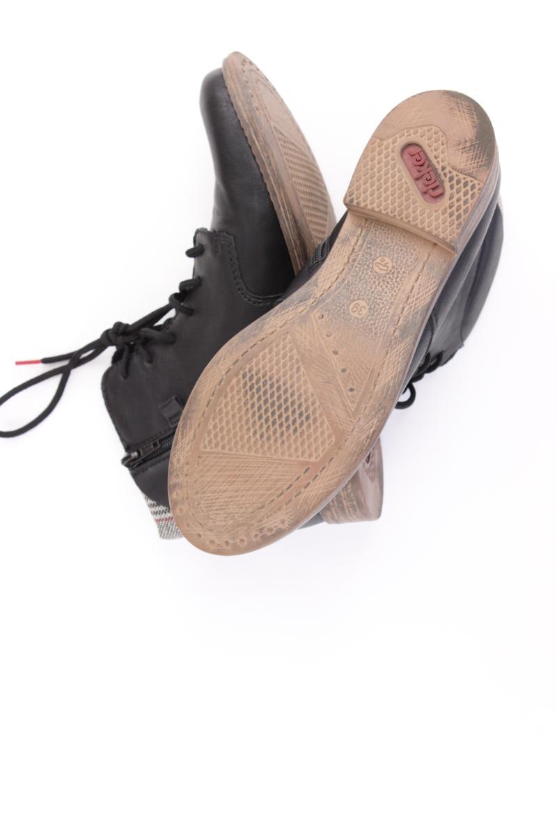 Rieker Stiefeletten Gr. 39 neuwertig schwarz aus Kunstleder