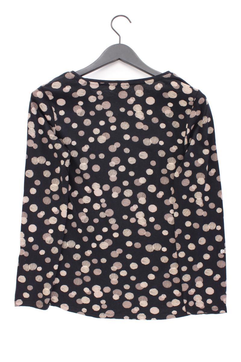 Esprit Printshirt Gr. M gepunktet Langarm schwarz aus Baumwolle