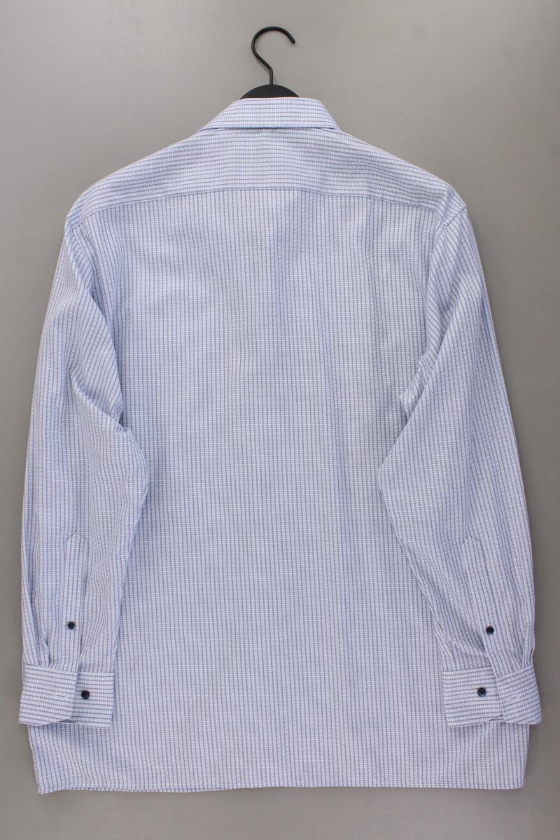 Olymp Langarmhemd für Herren Gr. Hemdgröße 43 blau aus Baumwolle