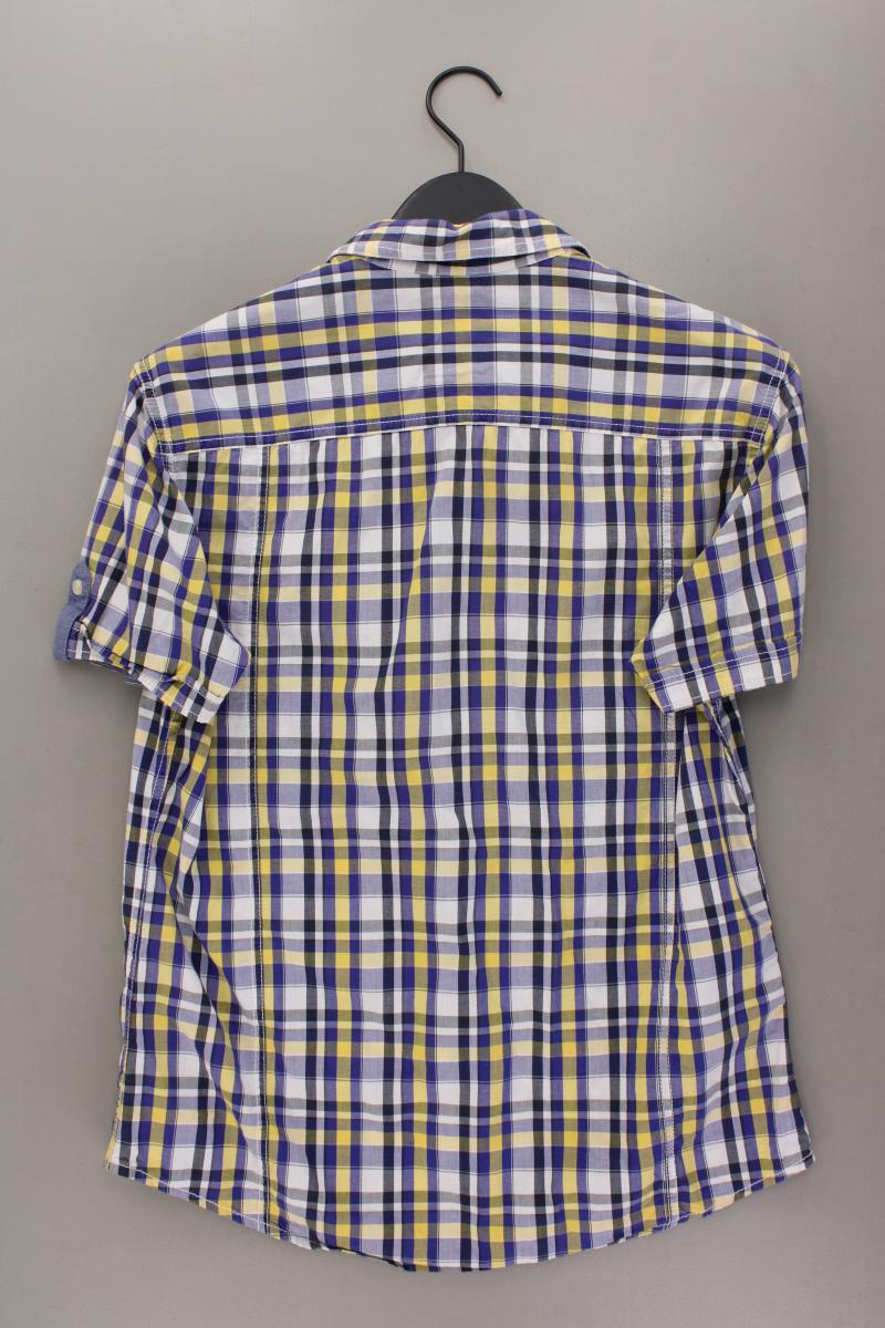 Esprit Karohemd für Herren Gr. M kariert Kurzarm blau aus Baumwolle