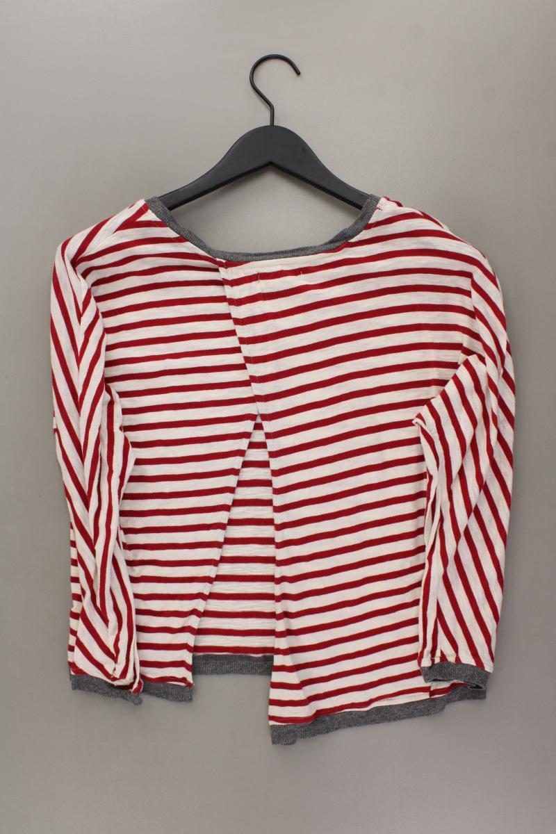 Zara Ringelshirt Gr. M gestreift 3/4 Ärmel rot aus Baumwolle