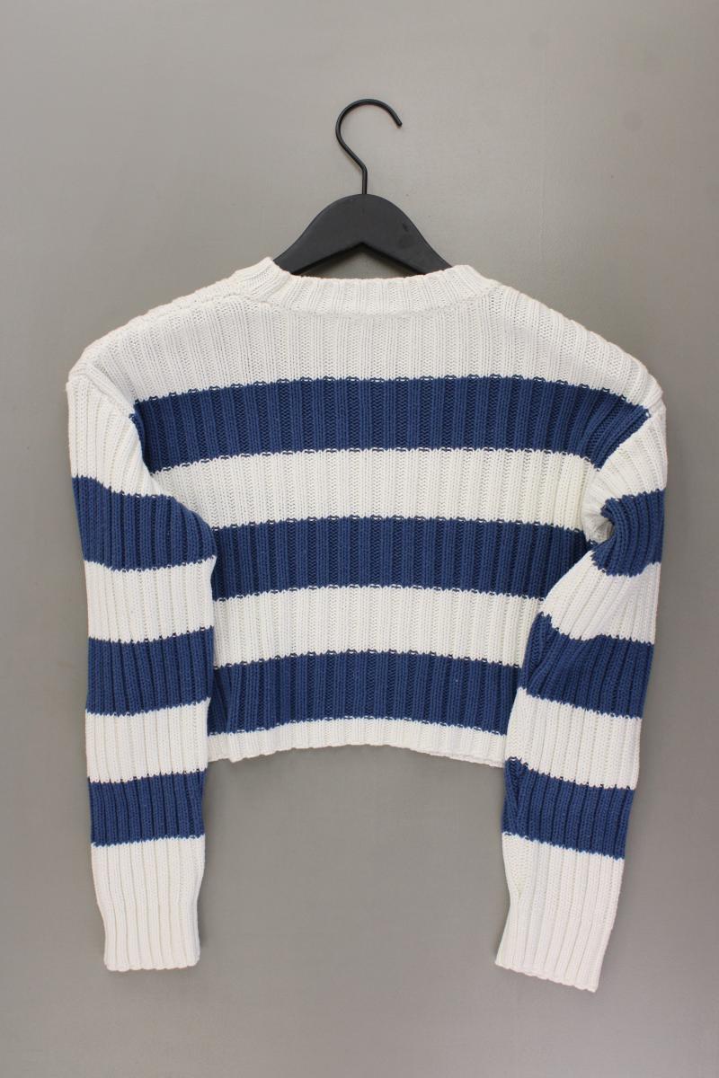 Pull&Bear Cropped Pullover Gr. XS gestreift blau