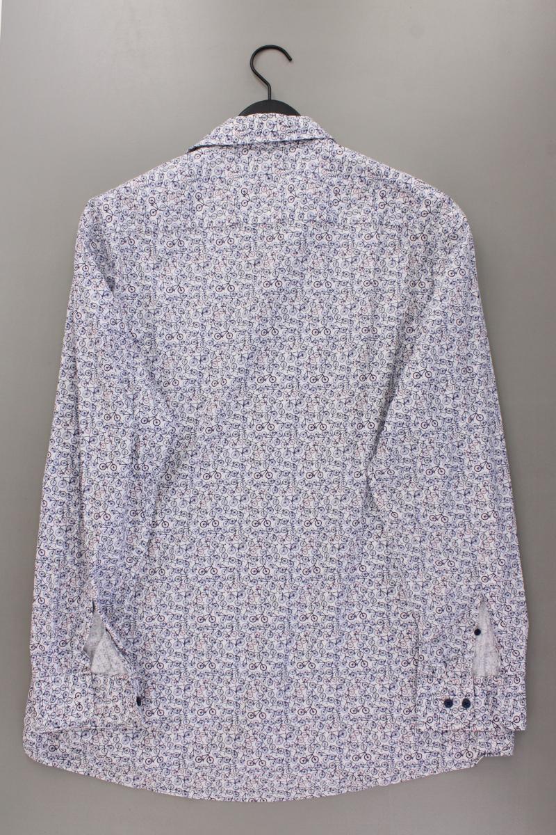 Casa Moda Langarmhemd mit Fahrradmuster für Herren Gr. Hemdgröße 45/46