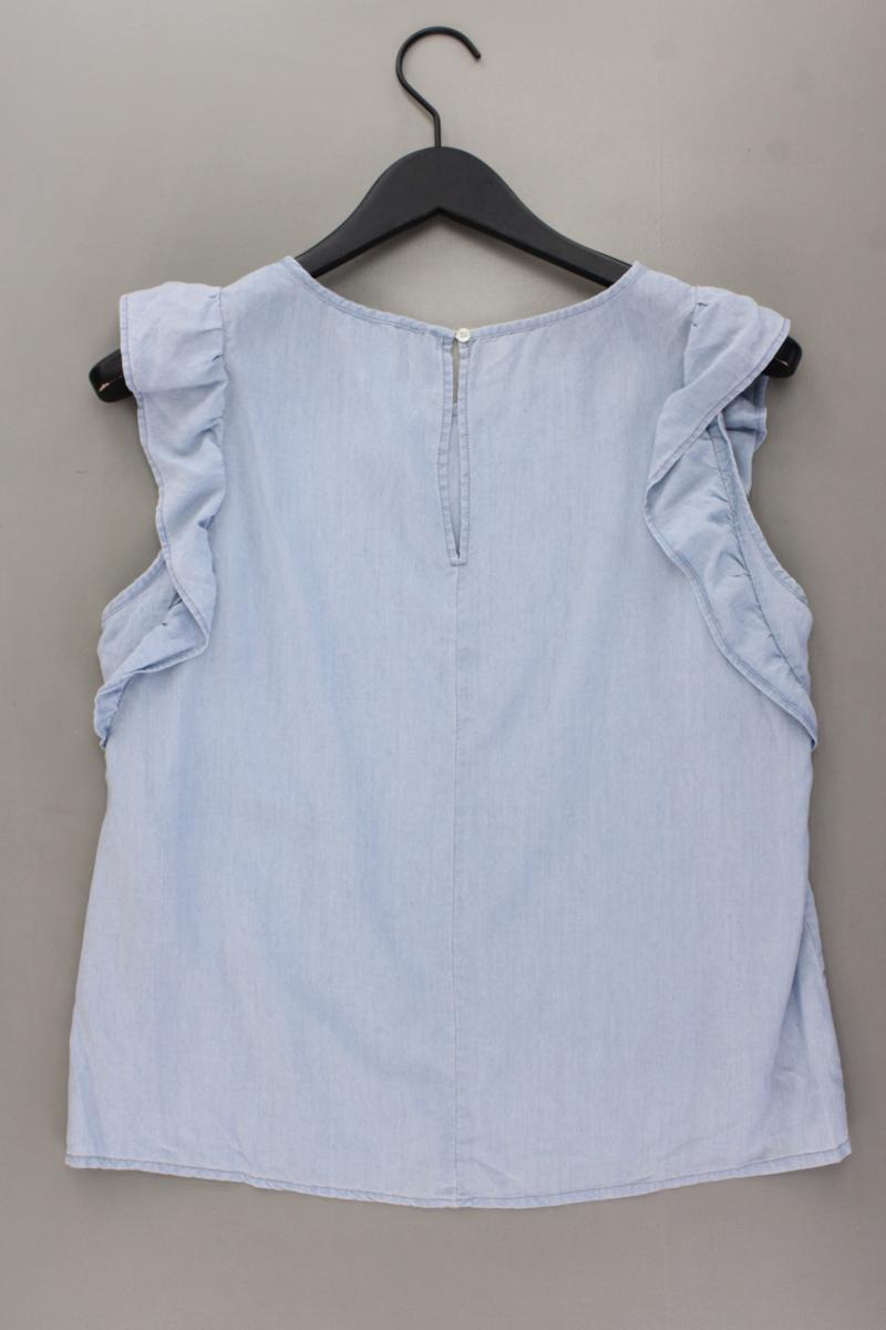 Set Ärmellose Bluse Gr. 38 blau aus Lyocell