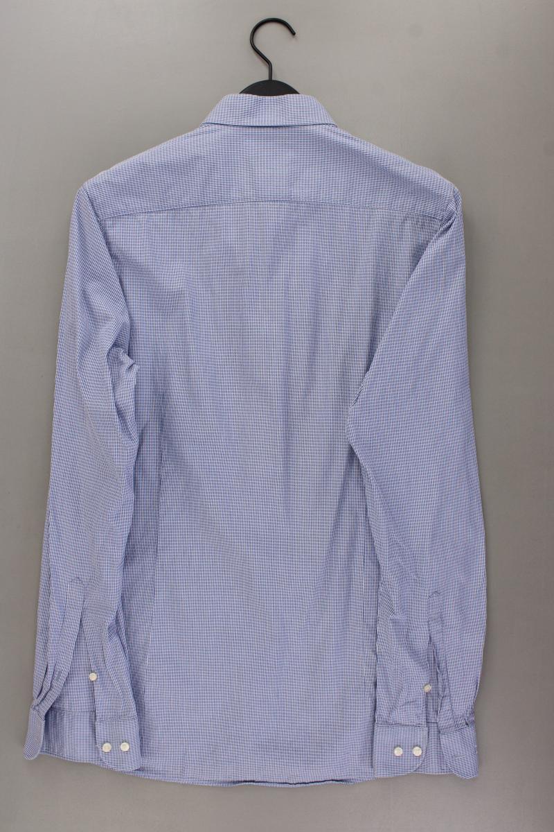 Olymp Langarmhemd für Herren Gr. Hemdgröße 42 blau aus Baumwolle