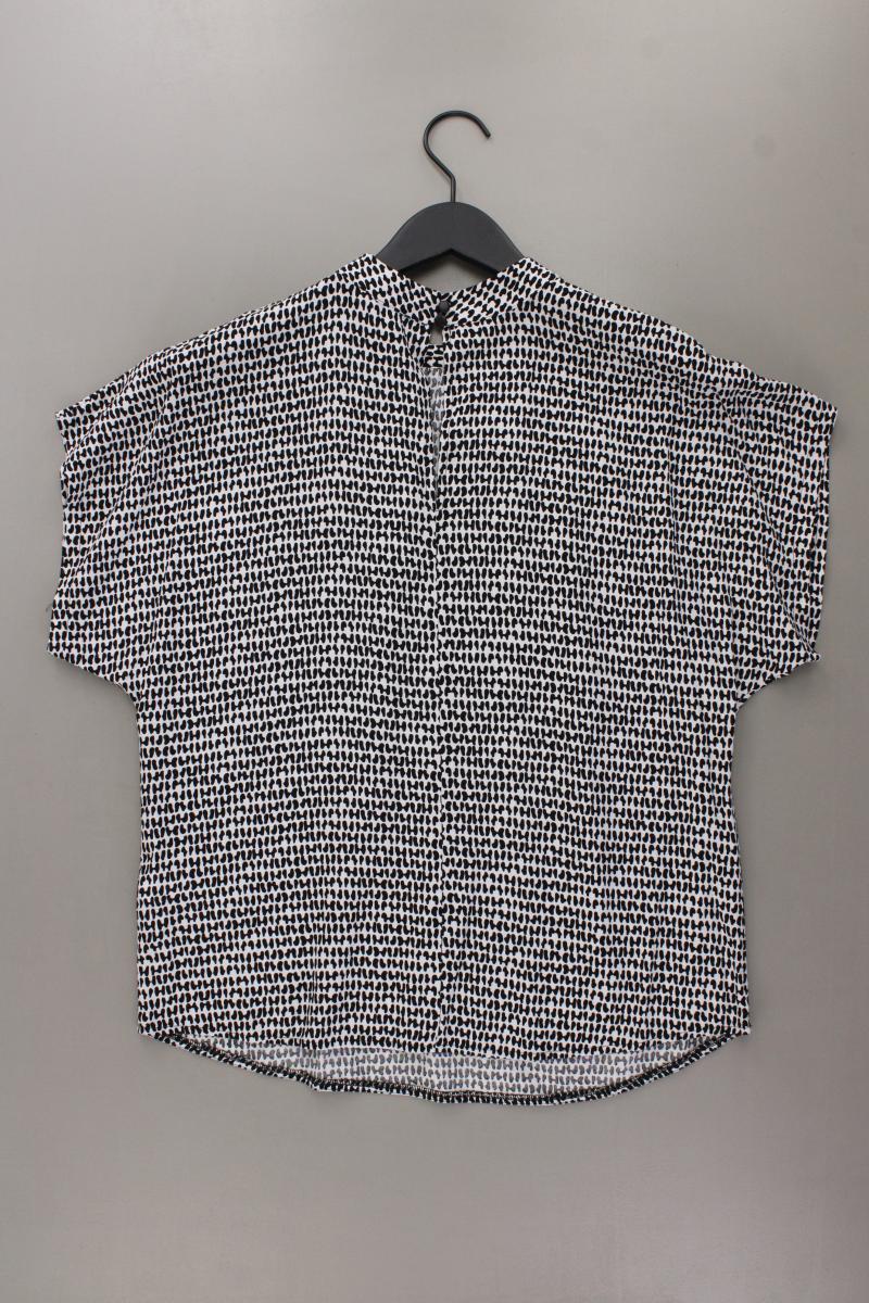 Lascana Kurzarmbluse Gr. 36 geometrisches Muster schwarz aus Viskose