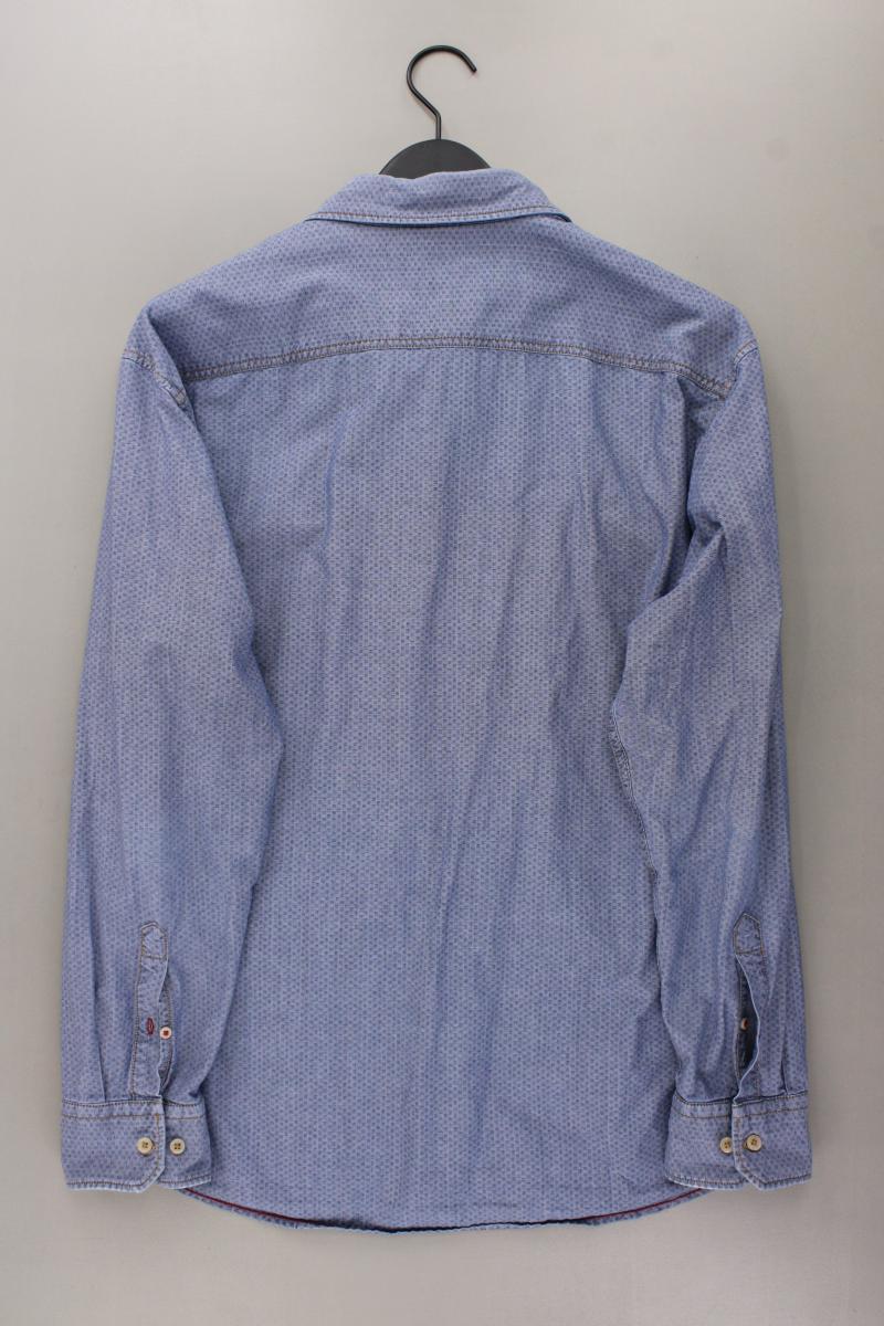 Bonita Langarmhemd für Herren Gr. XL blau aus Baumwolle