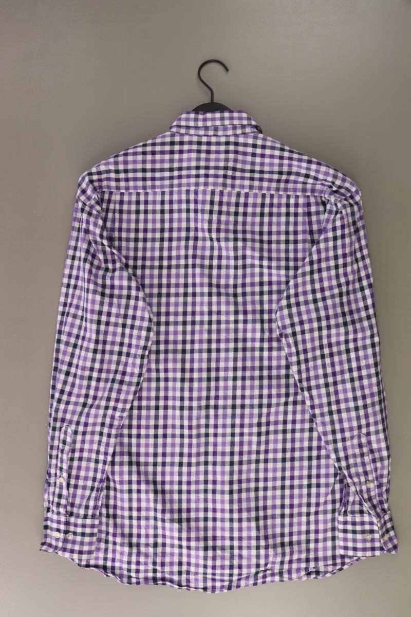 Christian Berg Karohemd für Herren Gr. L kariert Langarm lila