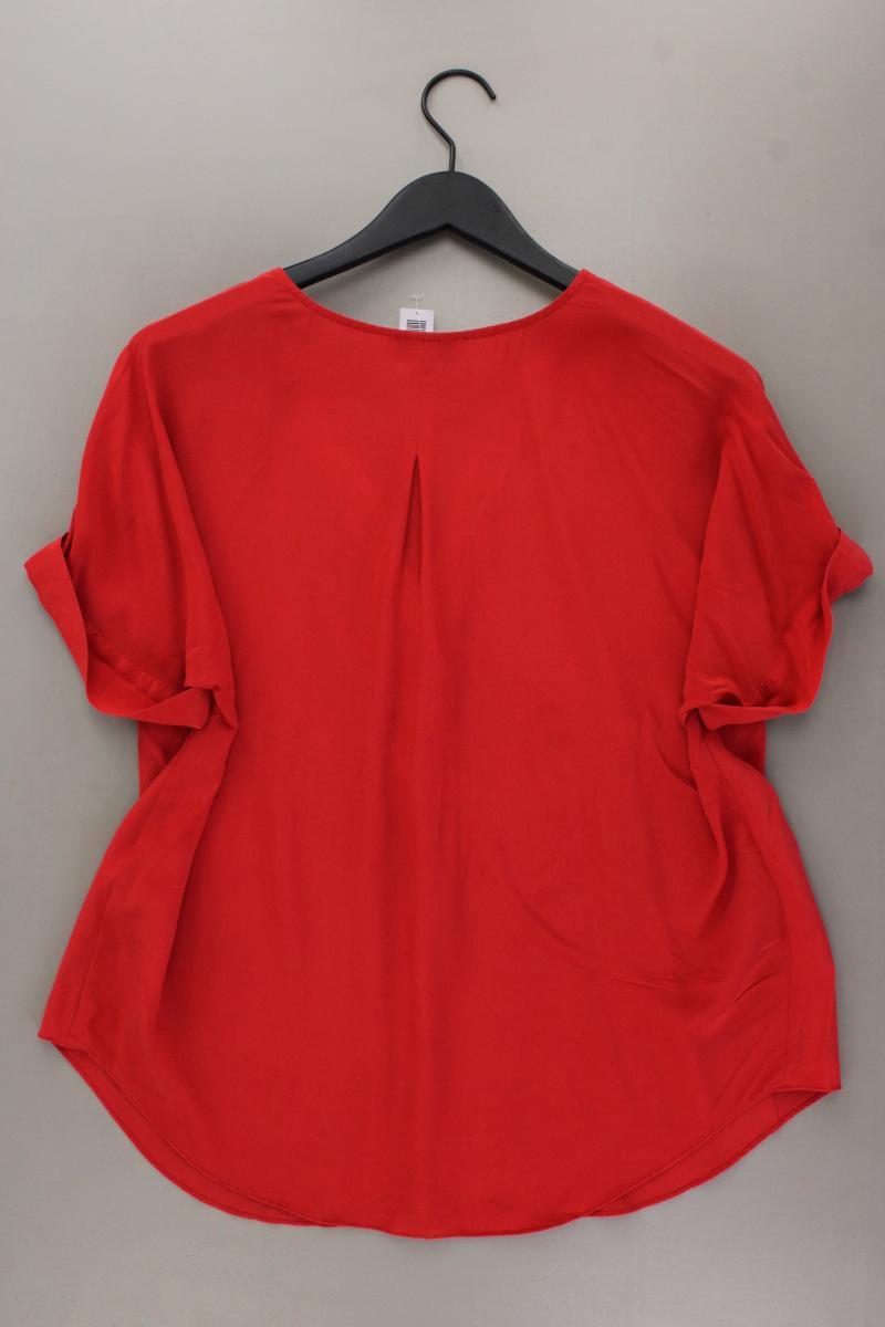 Heine Seidenbluse Gr. 46 Kurzarm rot