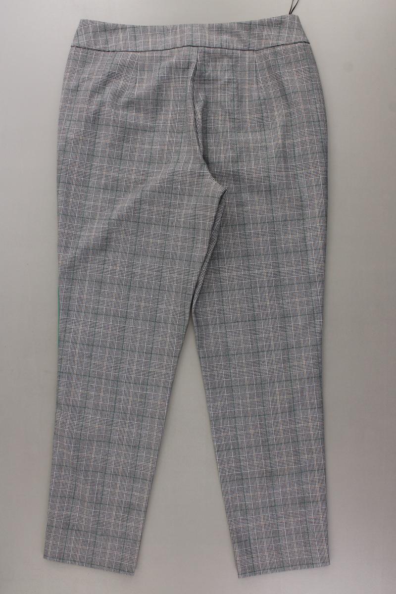 comma, Stoffhose Gr. 38 kariert neuwertig grau aus Polyester