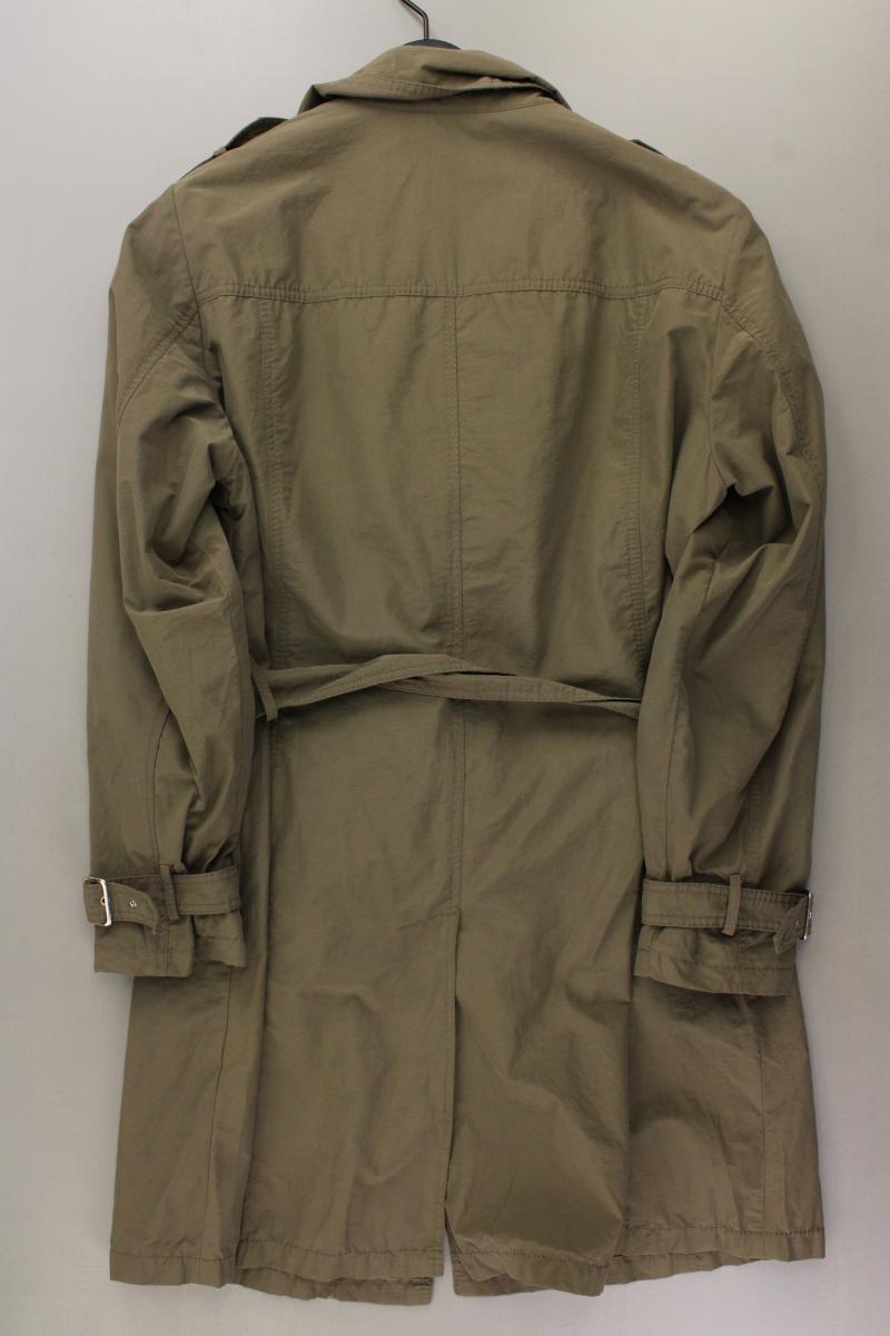 Hucke Trenchcoat Gr. 40 olivgrün aus Baumwolle