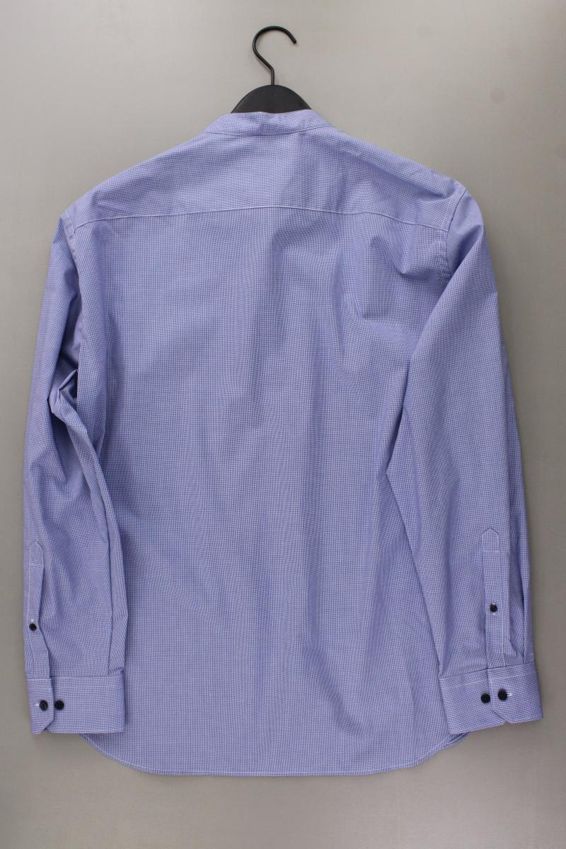 Walbusch Langarmhemd für Herren Gr. Hemdgröße 43/44 blau aus Baumwolle