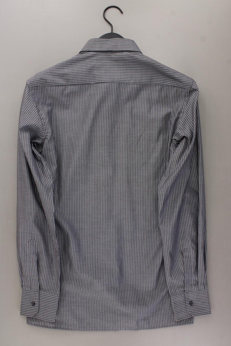 Eterna Langarmhemd für Herren Gr. Hemdgröße 38 gestreift grau aus Baumwolle