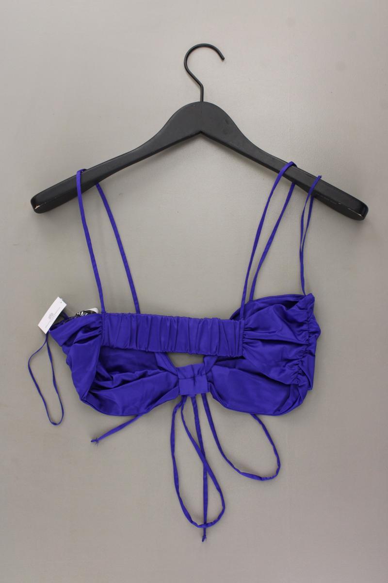 Zara Crop Top Gr. L lila aus Polyester