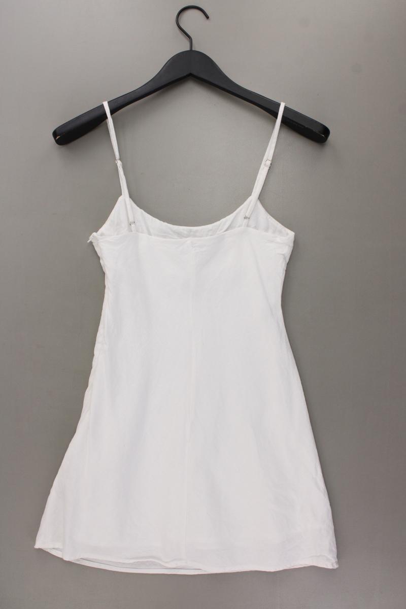Bershka Trägerkleid Gr. XS weiß aus Baumwolle