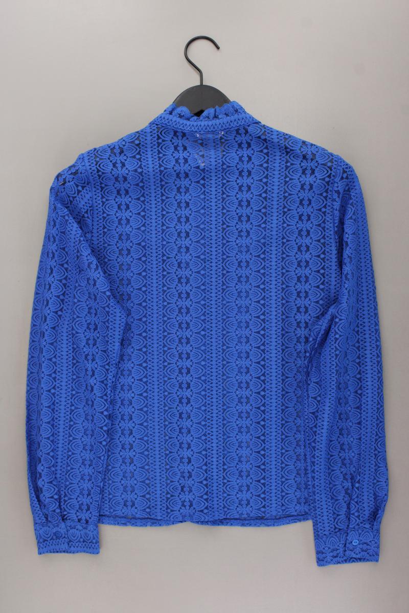 Esqualo Spitzenbluse Gr. 38 neuwertig Langarm blau