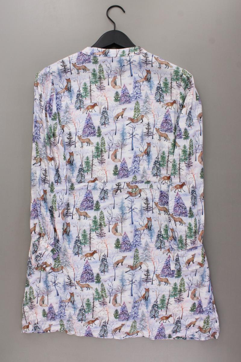 NRVNA Mode Kleid mit Fuchsmuster Gr. M mit Tierdruck Langarm mehrfarbig