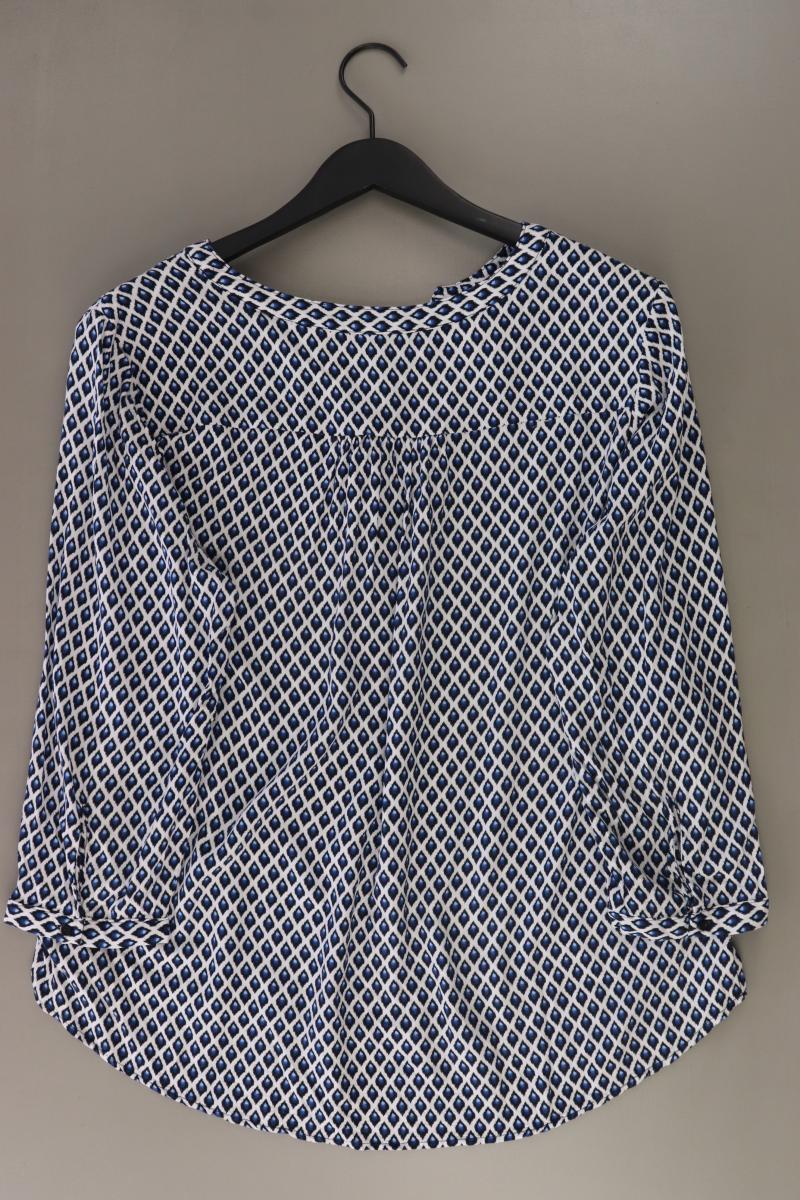 Street One Oversize-Bluse Gr. 42 mit Rautenmuster 3/4 Ärmel blau