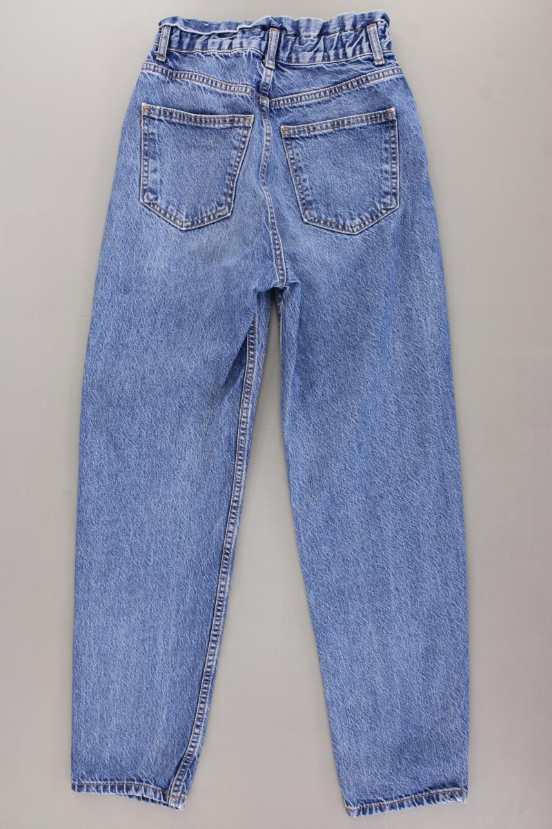 Pull&Bear Mom Jeans Gr. 32 blau aus Baumwolle