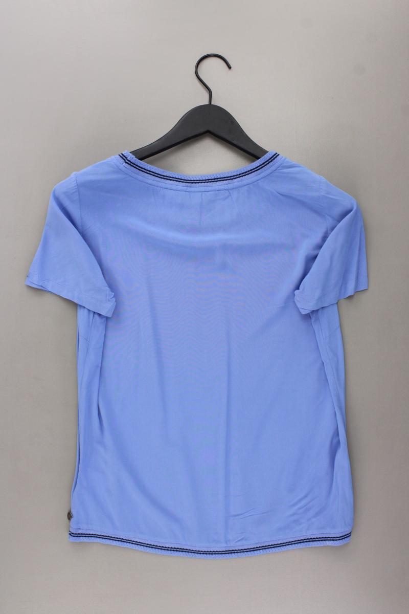 Sandwich_ Kurzarmbluse Gr. 34 blau aus Viskose