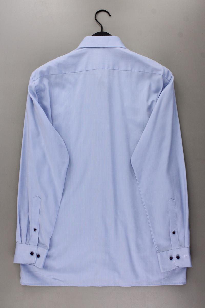 Olymp Langarmhemd für Herren Gr. Hemdgröße 41 blau aus Baumwolle