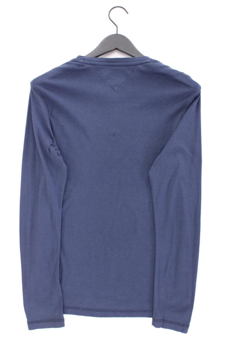 Tommy Jeans Longsleeve-Shirt für Herren Gr. M Langarm blau aus Baumwolle