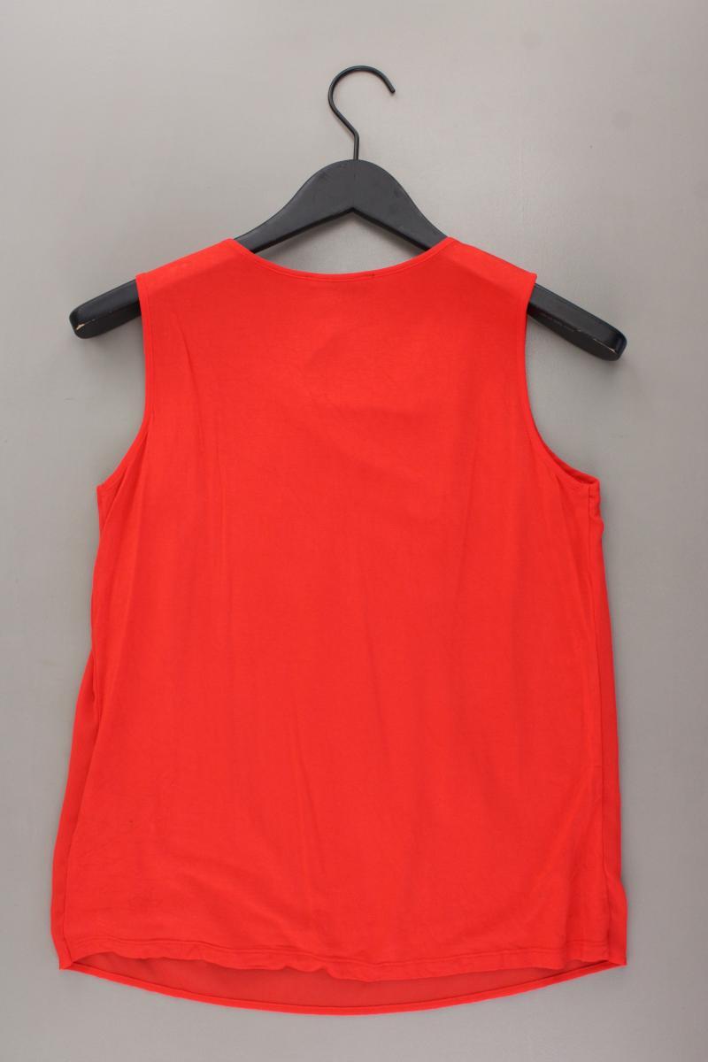 Zero Chiffonbluse Gr. 38 Ärmellos rot aus Viskose