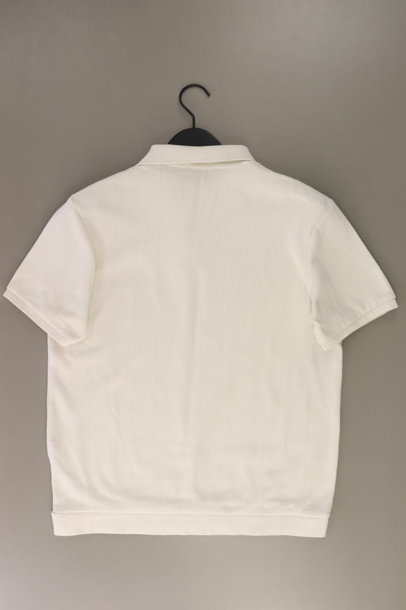 Zara Poloshirt für Herren Gr. M Kurzarm creme aus Polyester