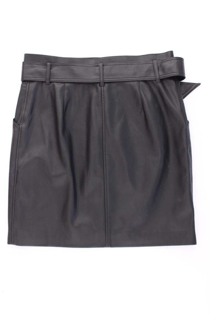 H&M Kunstlederrock Gr. 42 schwarz aus Polyester