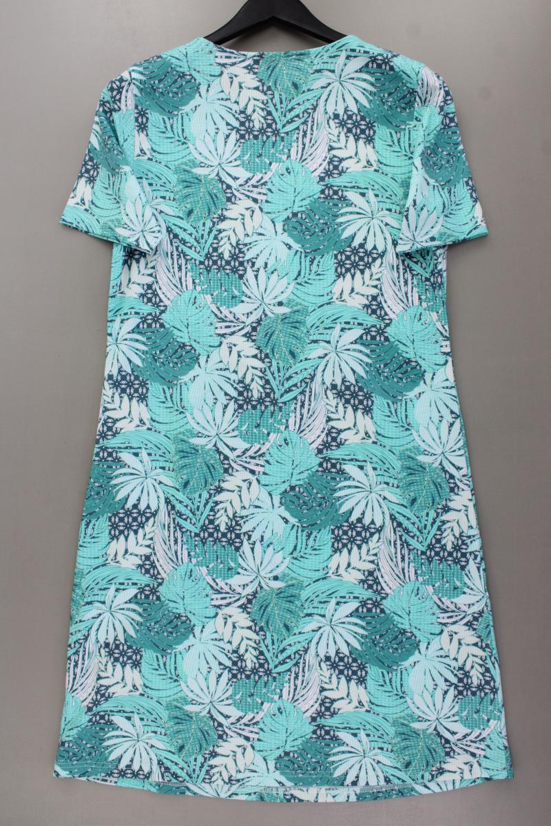 Helena Vera Kurzarmkleid Gr. 40 mit Blumenmuster türkis aus Polyester